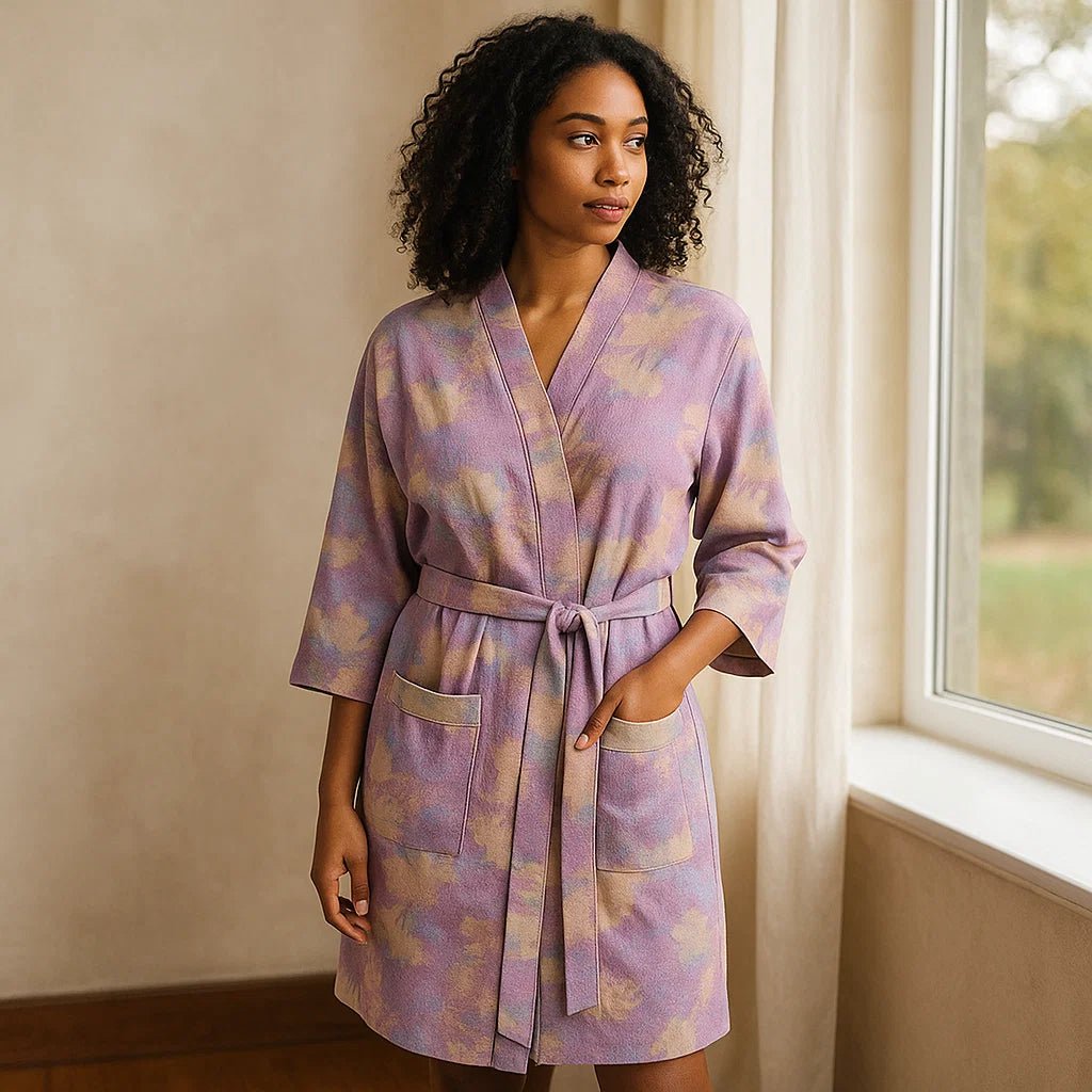 Kimono SereniLoom – Algodón Transpirable y Elegancia Natural - VyFlair