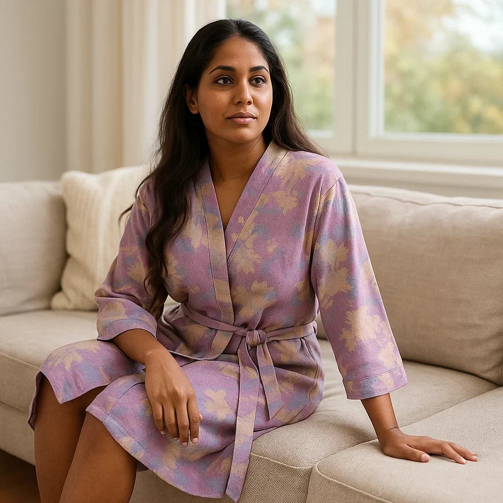 Kimono SereniLoom – Algodón Transpirable y Elegancia Natural - VyFlair