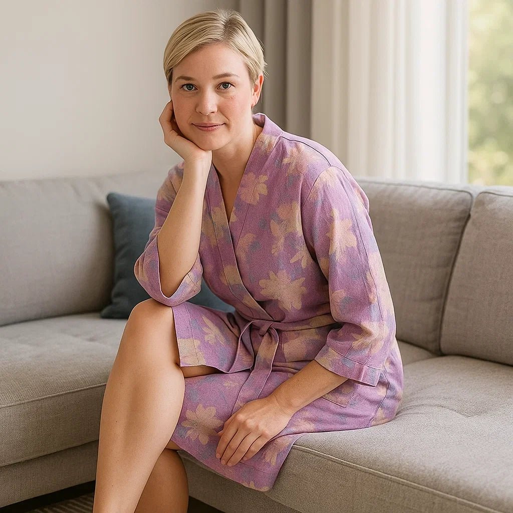 Kimono SereniLoom – Algodón Transpirable y Elegancia Natural - VyFlair