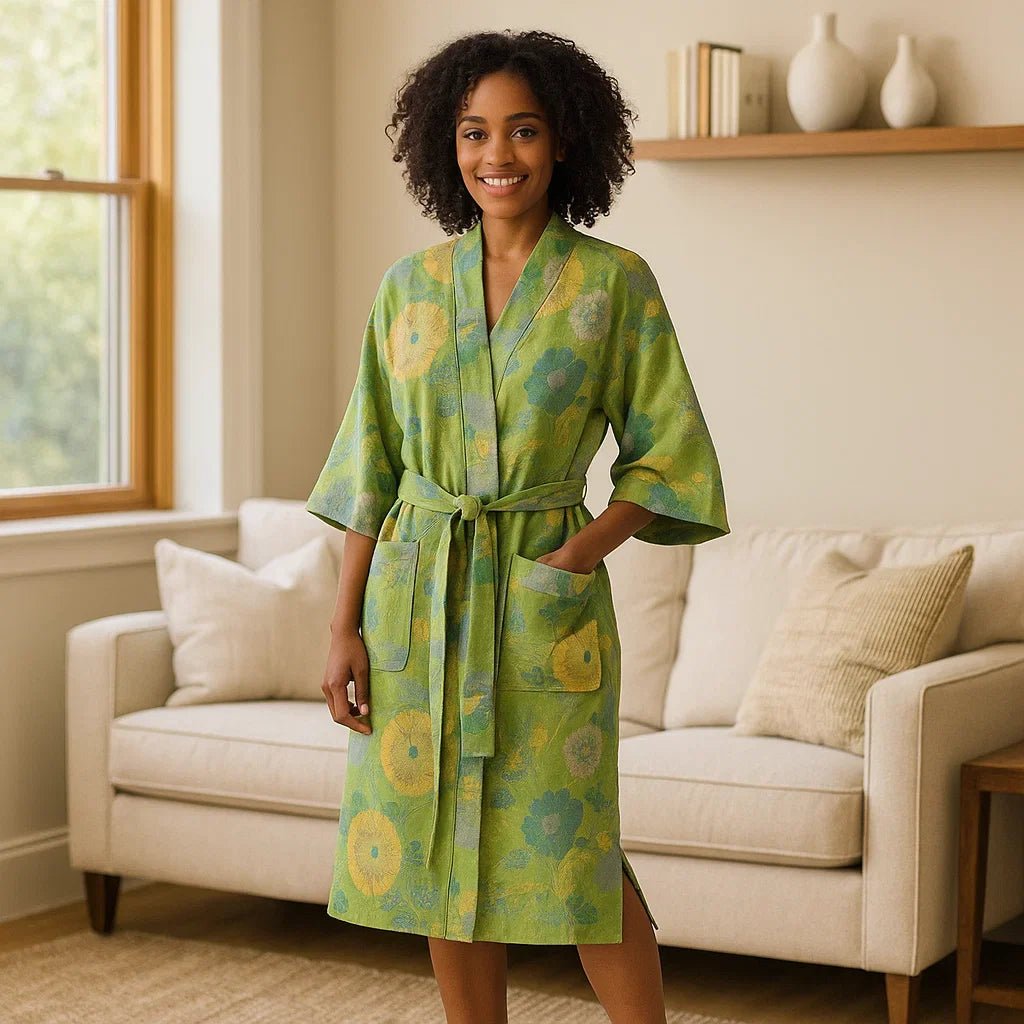 Manta de Algodón BloomEase – Patrón Floral Suave - VyFlair