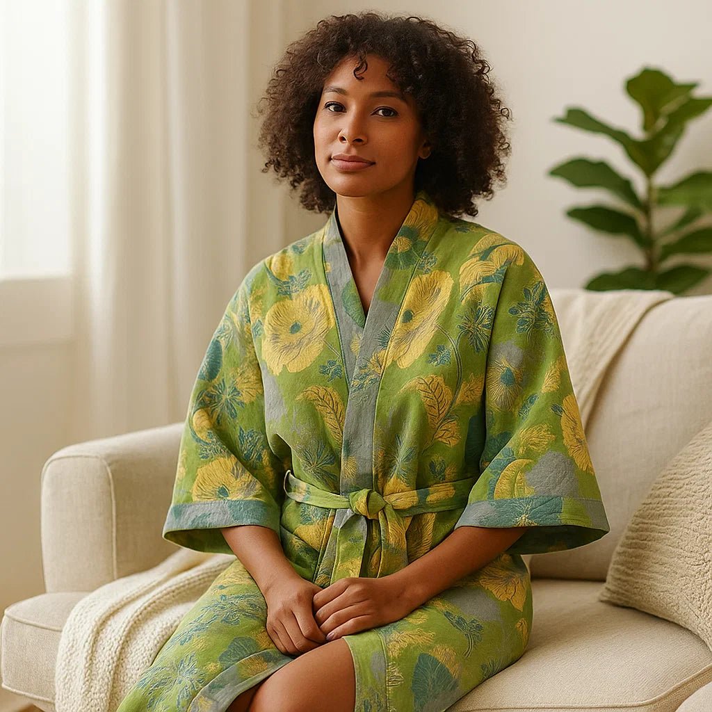 Manta de Algodón BloomEase – Patrón Floral Suave - VyFlair