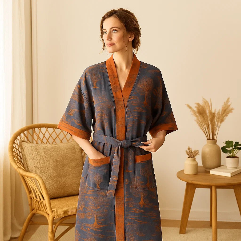 Kimono SereniLoom – Algodón Suave y Transpirable de Lujo - VyFlair