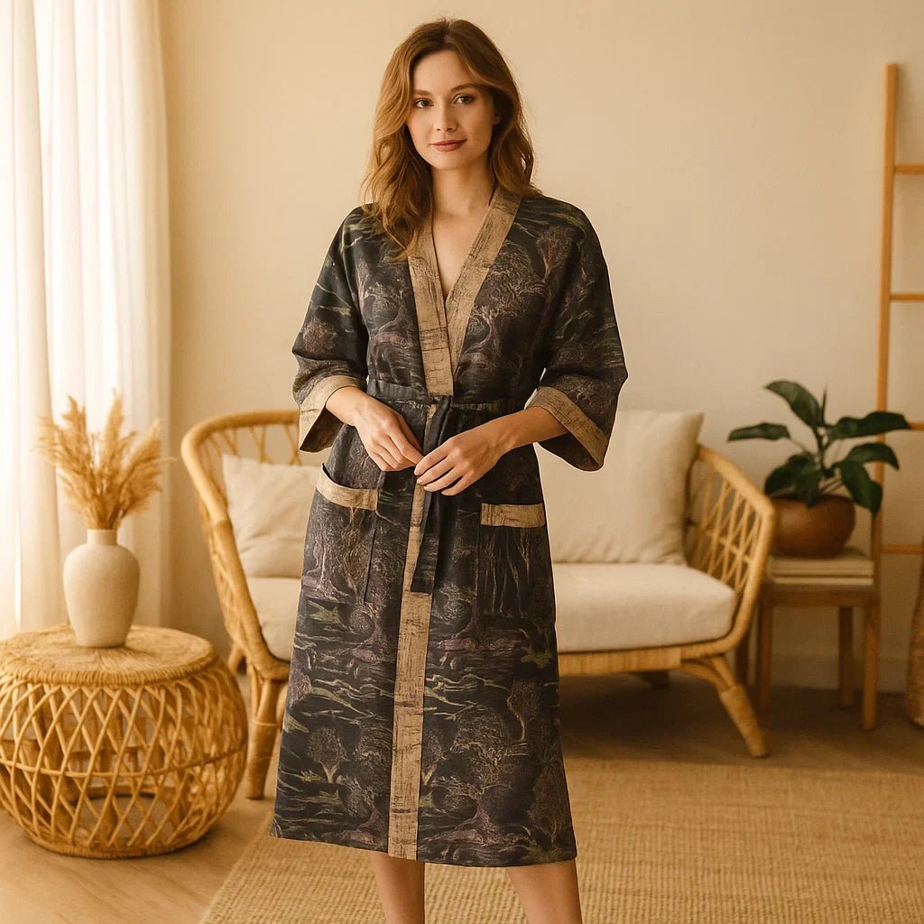Kimono SereniLoom – Algodón Suave y Transpirable de Lujo - VyFlair