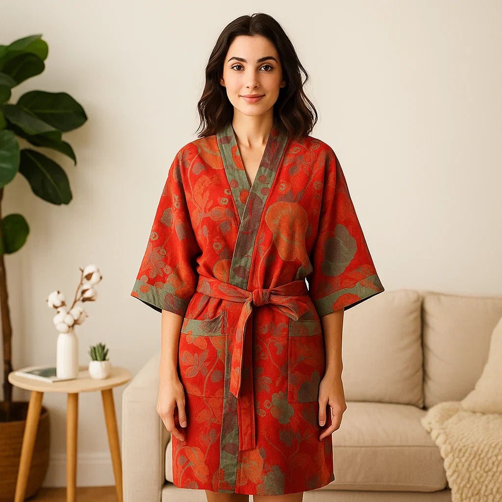 Bata Encanto de Palo de Rosa – Algodón de Lujo Atemporal - VyFlair