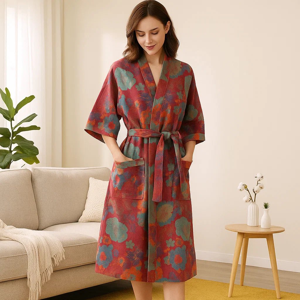 Bata Encanto de Palo de Rosa – Algodón de Lujo Atemporal - VyFlair