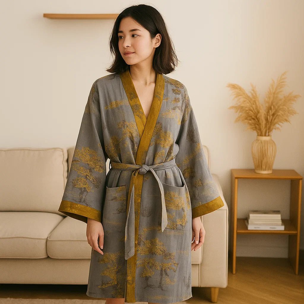 Kimono SereneCotton – Algodón de Lujo y Elegancia Natural - VyFlair
