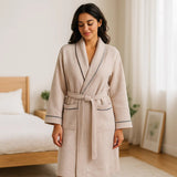 Bata de Algodón Waffle SereniLuxe – Lujo y Confort - VyFlair