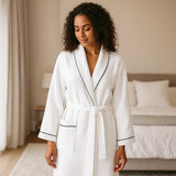 Bata de Algodón Waffle SereniLuxe – Lujo y Confort - VyFlair
