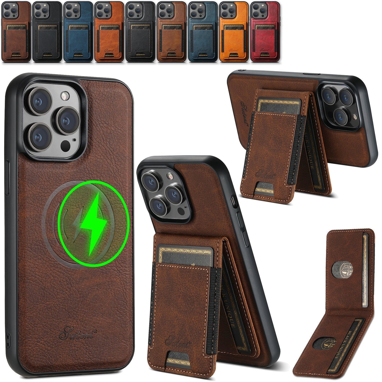 EliteGuard - Funda de Teléfono de Lujo Elegante y Duradera con Soporte para Tarjetas Integrado