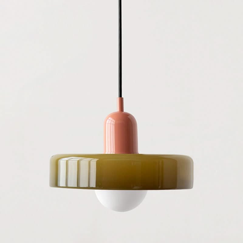 Lámpara colgante Bauhaus | Vidrio de color-Wall lamps & Ceiling lamps-VyFlair