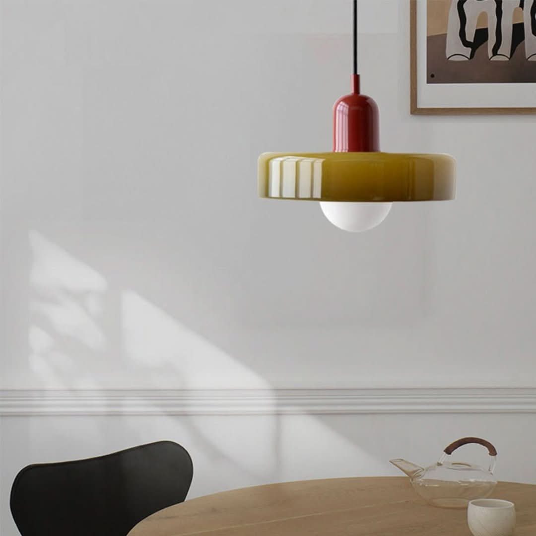 Lámpara colgante Bauhaus | Vidrio de color-Wall lamps & Ceiling lamps-VyFlair