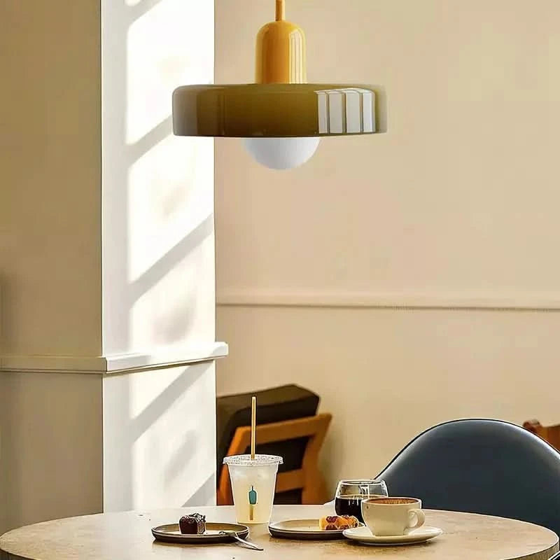 Lámpara colgante Bauhaus | Vidrio de color-Wall lamps & Ceiling lamps-VyFlair