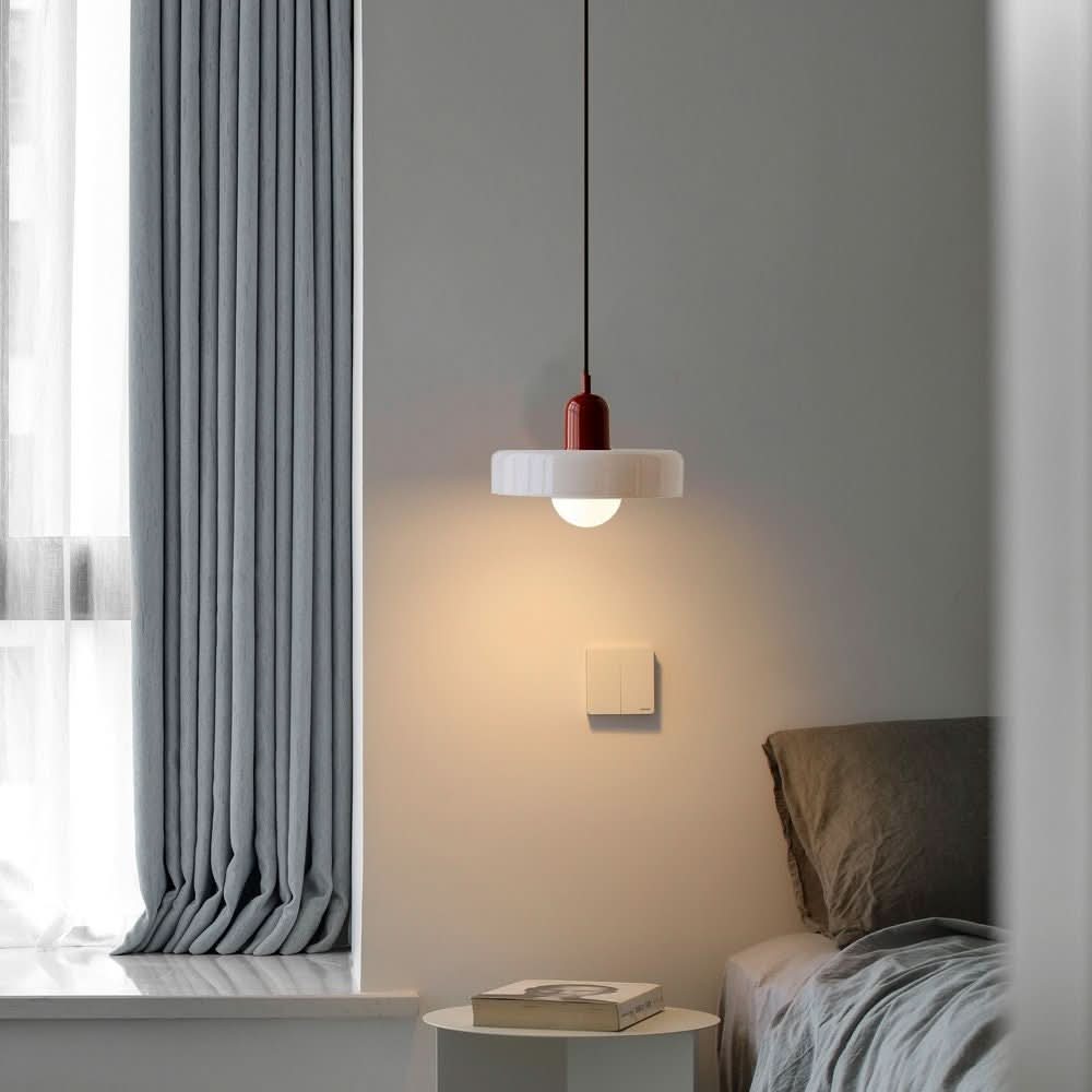Lámpara colgante Bauhaus | Vidrio de color-Wall lamps & Ceiling lamps-VyFlair
