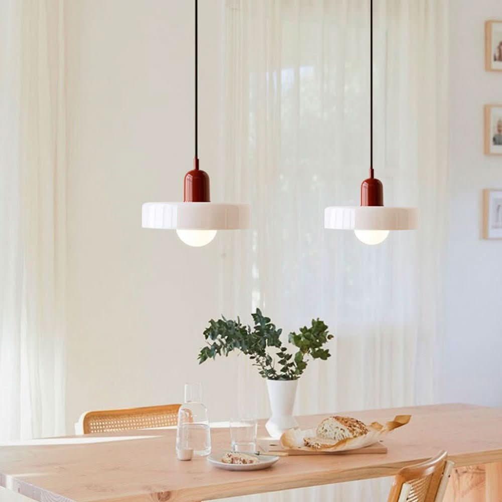 Lámpara colgante Bauhaus | Vidrio de color-Wall lamps & Ceiling lamps-VyFlair
