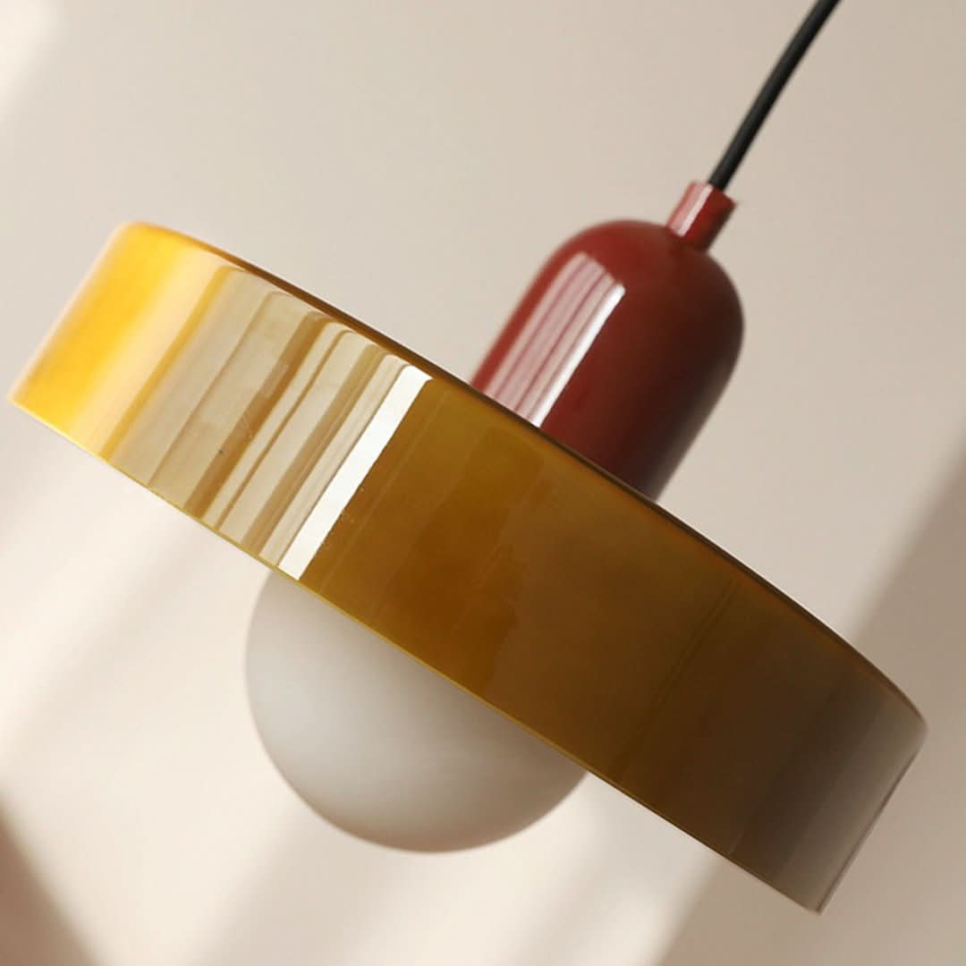 Lámpara colgante Bauhaus | Vidrio de color-Wall lamps & Ceiling lamps-VyFlair