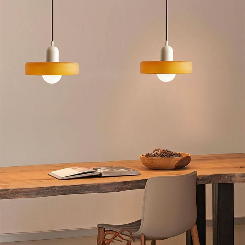 Lámpara colgante Bauhaus | Vidrio de color-Wall lamps & Ceiling lamps-VyFlair