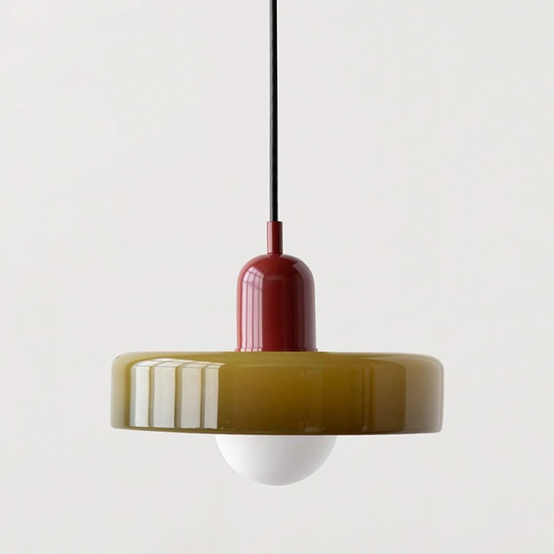 Lámpara colgante Bauhaus | Vidrio de color-Wall lamps & Ceiling lamps-VyFlair