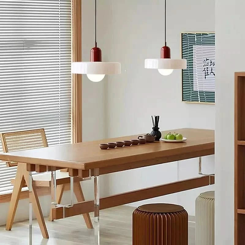 Lámpara colgante Bauhaus | Vidrio de color-Wall lamps & Ceiling lamps-VyFlair
