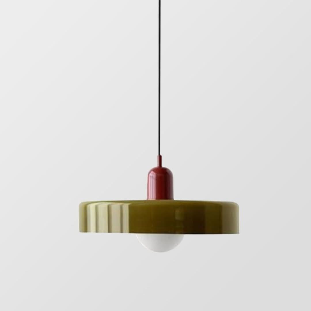 Lámpara colgante Bauhaus | Vidrio de color-Wall lamps & Ceiling lamps-VyFlair