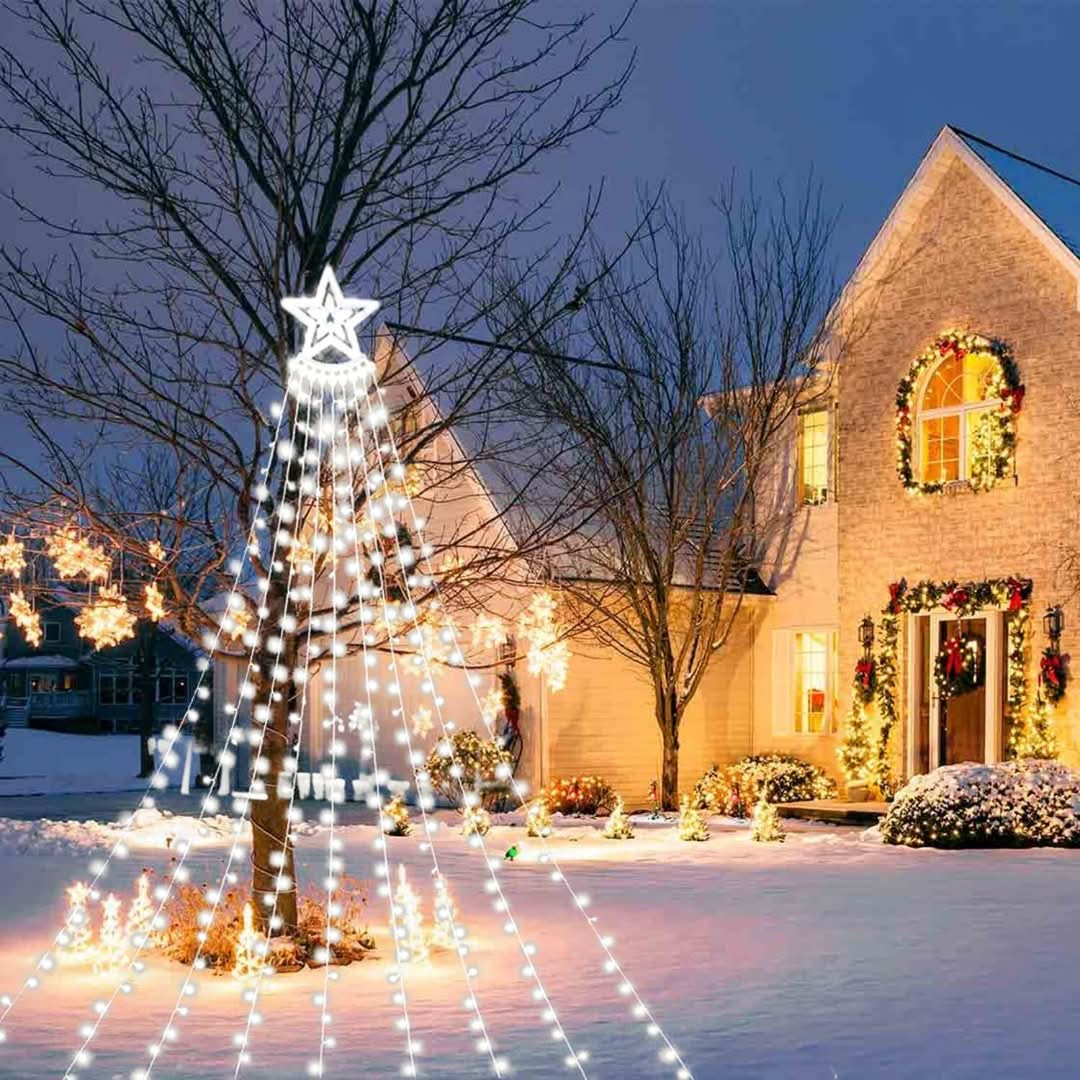 Espectáculo de luces LED de árbol de Navidad al aire libre-christmas decor-VyFlair