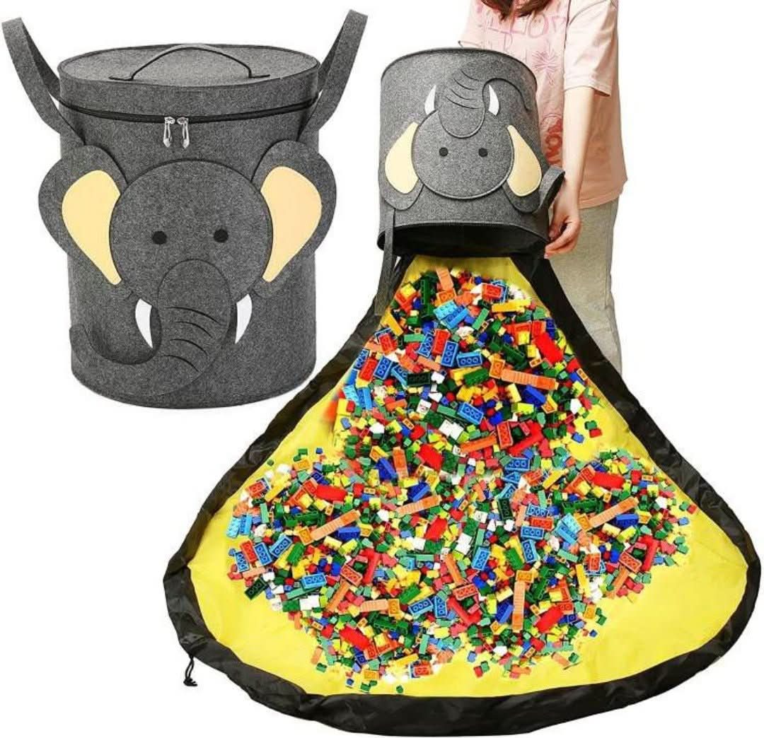 Alfombra transparente | Caja de almacenamiento de juguetes + tapete-Baby & Toddler Toys-VyFlair