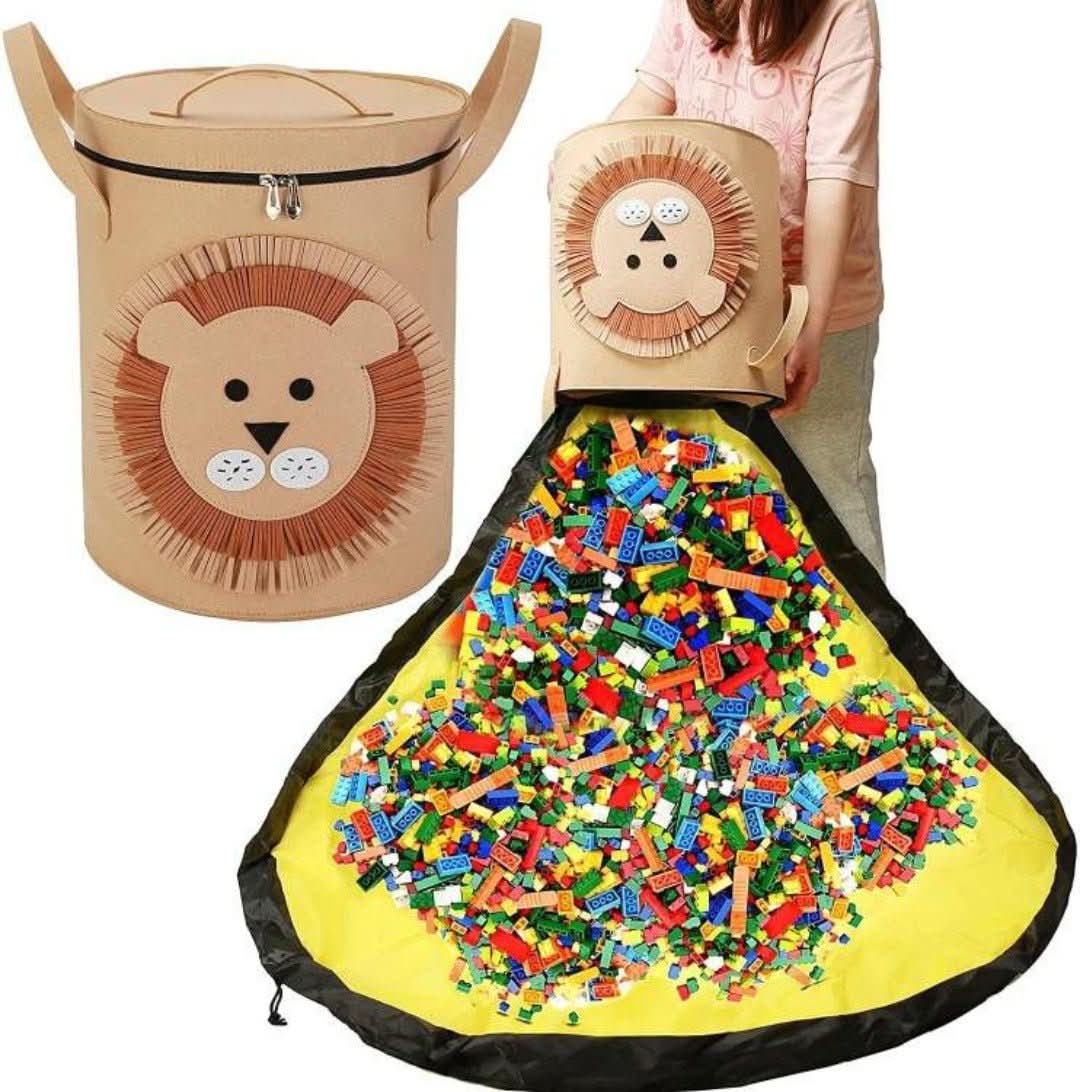 Alfombra transparente | Caja de almacenamiento de juguetes + tapete-Baby & Toddler Toys-VyFlair
