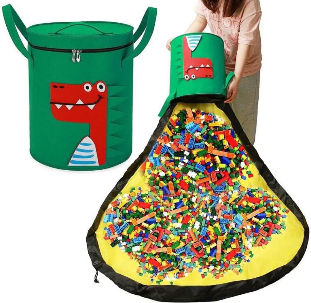 Alfombra transparente | Caja de almacenamiento de juguetes + tapete-Baby & Toddler Toys-VyFlair
