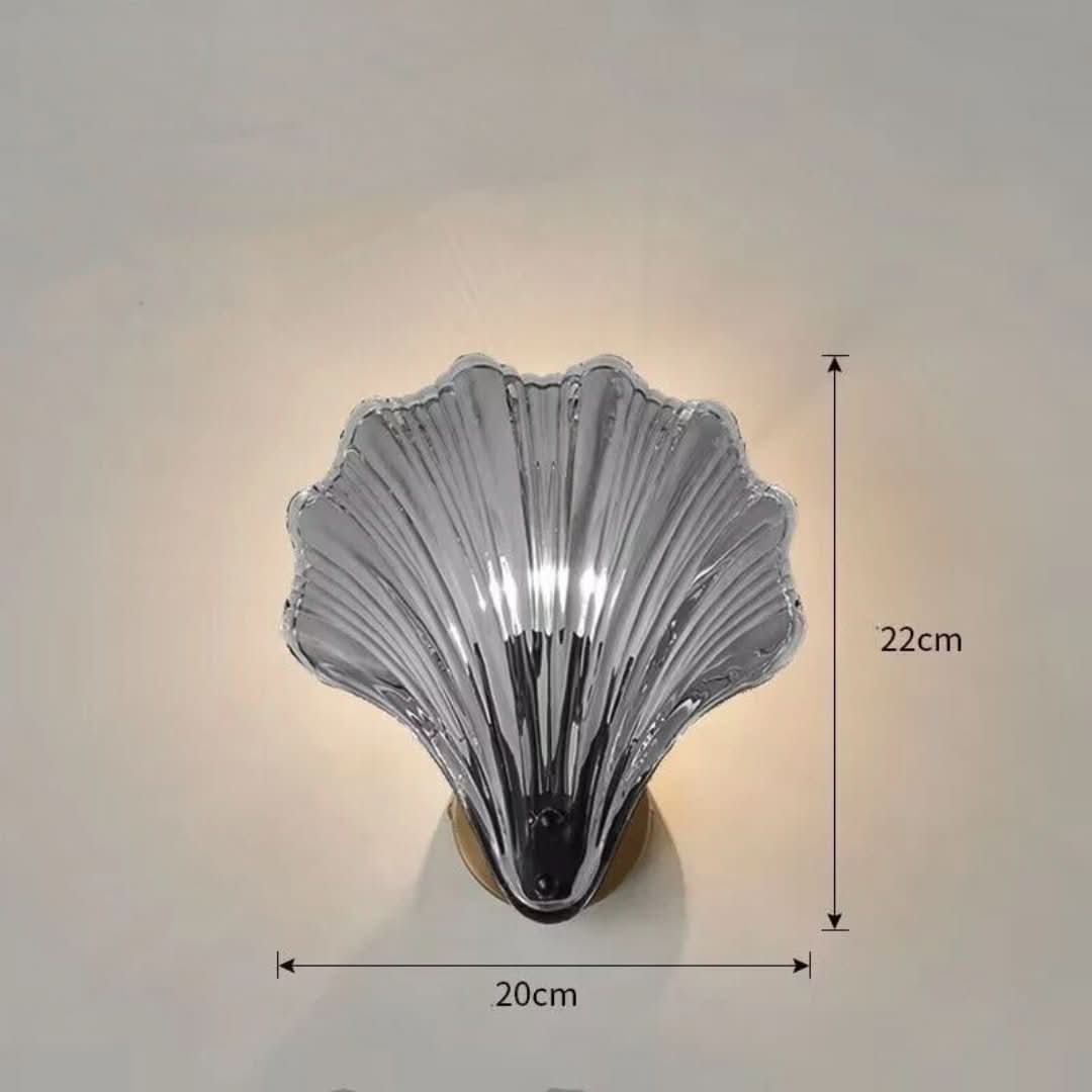 Coralgrimer - lámpara de pared de vidrio con cáscara-Wall lamps & Ceiling lamps-VyFlair