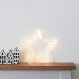 Luz de Ventana Estrella LED – Decoración Navideña con Brillo Blanco Cálido