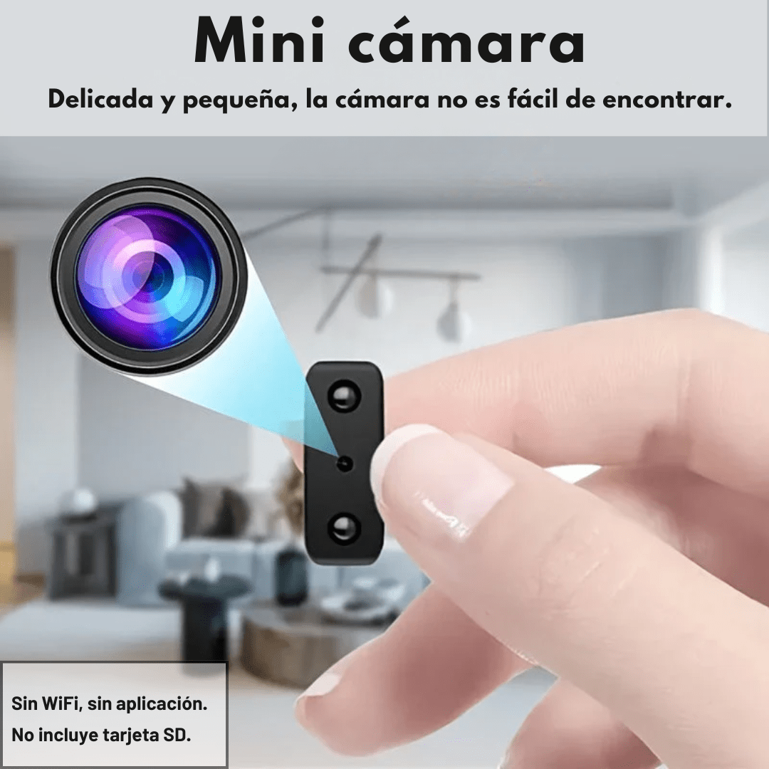 Mini Cámara Full HD Ultra Compacta con Micrófono y Grabación en Bucle | Seguridad 24/7 - VyFlair