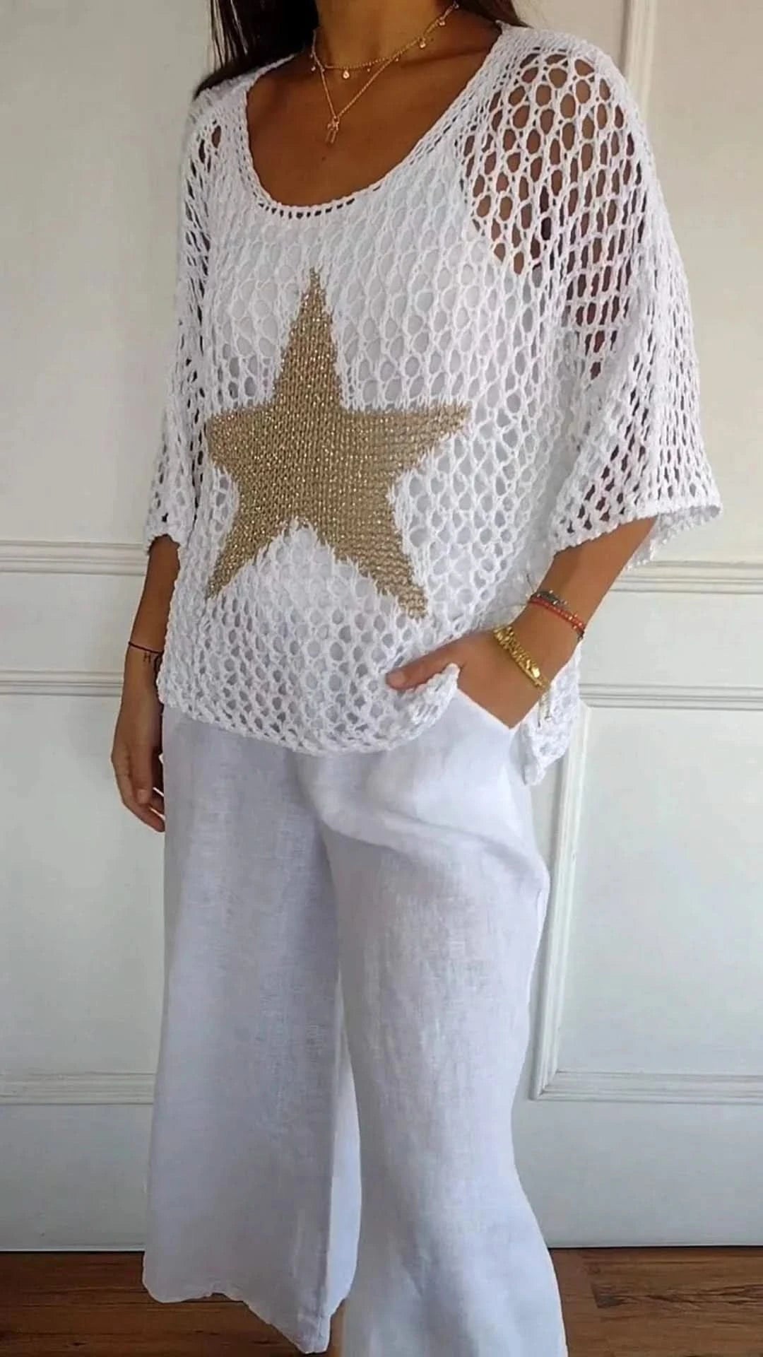 Casual Blouse - Cotton and Linen-Casual Blouse-VyFlair