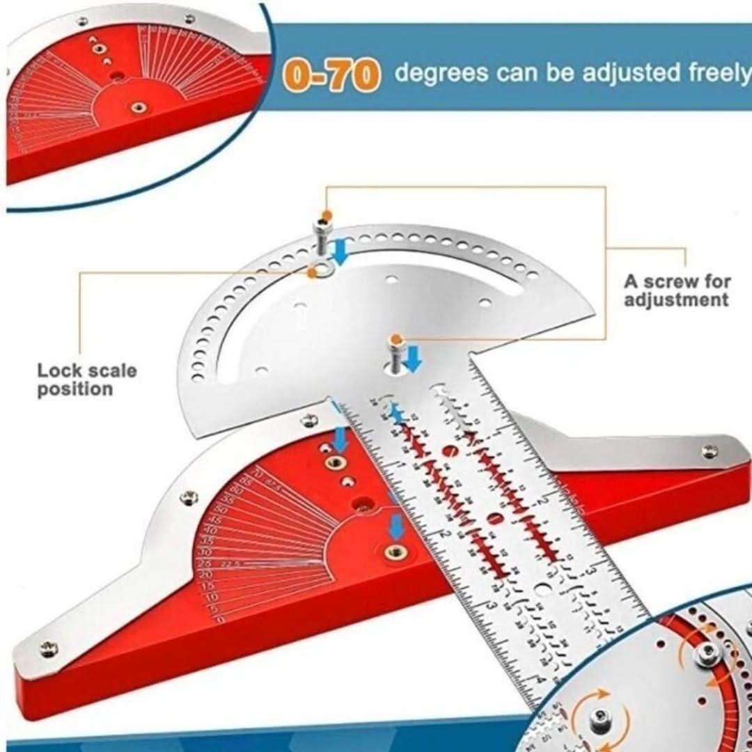 Regla de marcado de precisión - Herramienta de medición de scriber-Measuring Tool-VyFlair
