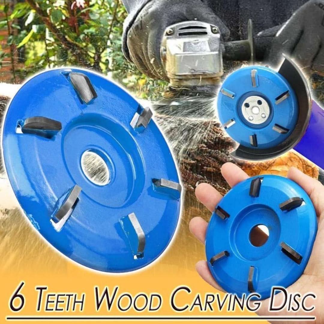 6 Dientes de madera de madera disco-Carving Disc-VyFlair