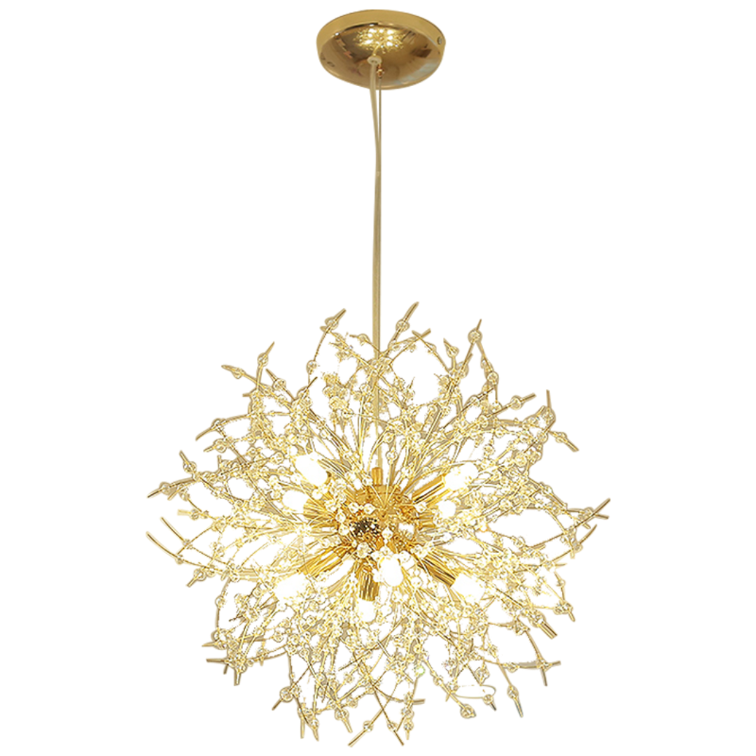 Luces colgantes de Lili Diseño LED White Gold Metal Sala de estar de comedor-Ceiling lamps-VyFlair