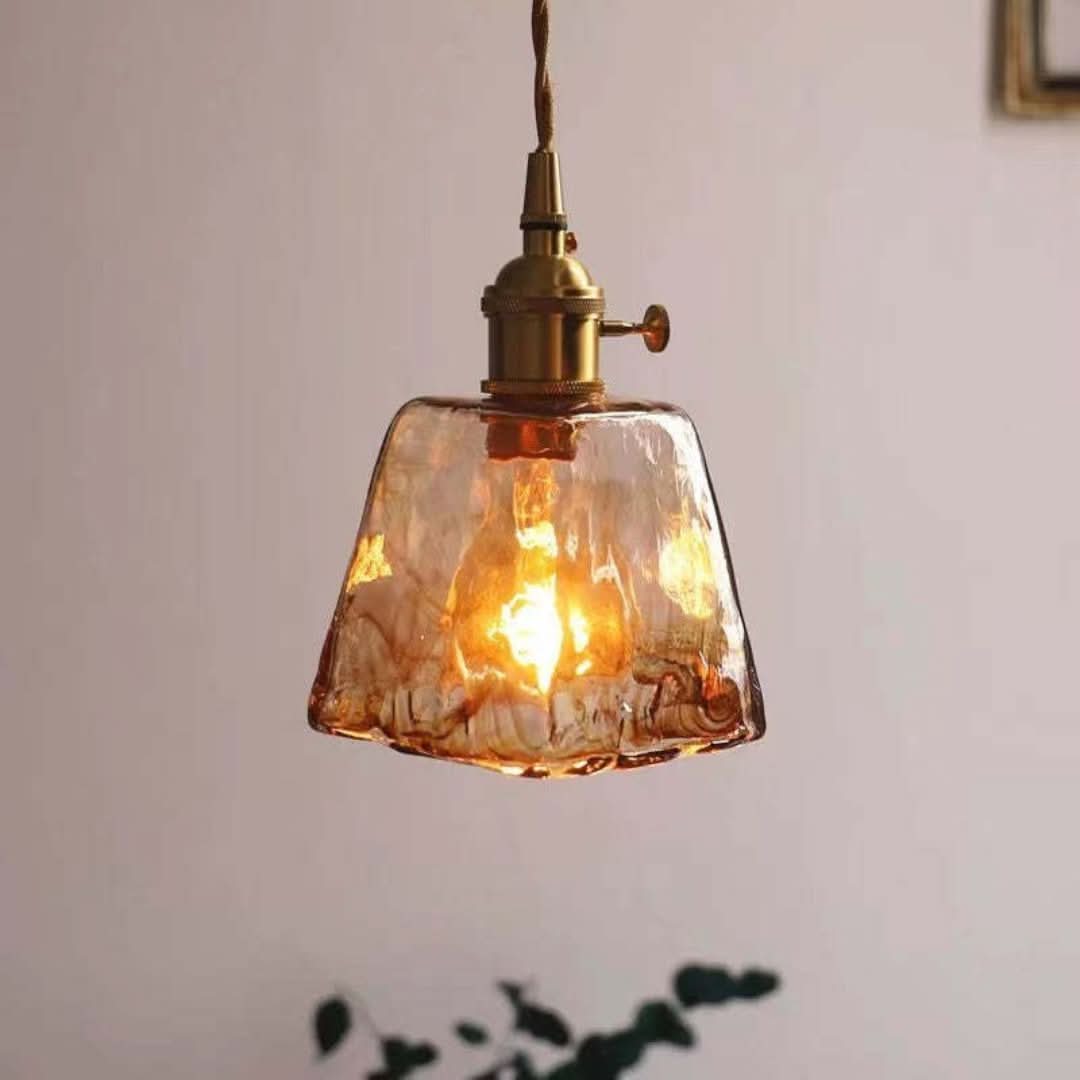 Levy lámparas colgantes de LED retro sala de estar dormitorio de vidrio de metal-Ceiling lamps-VyFlair