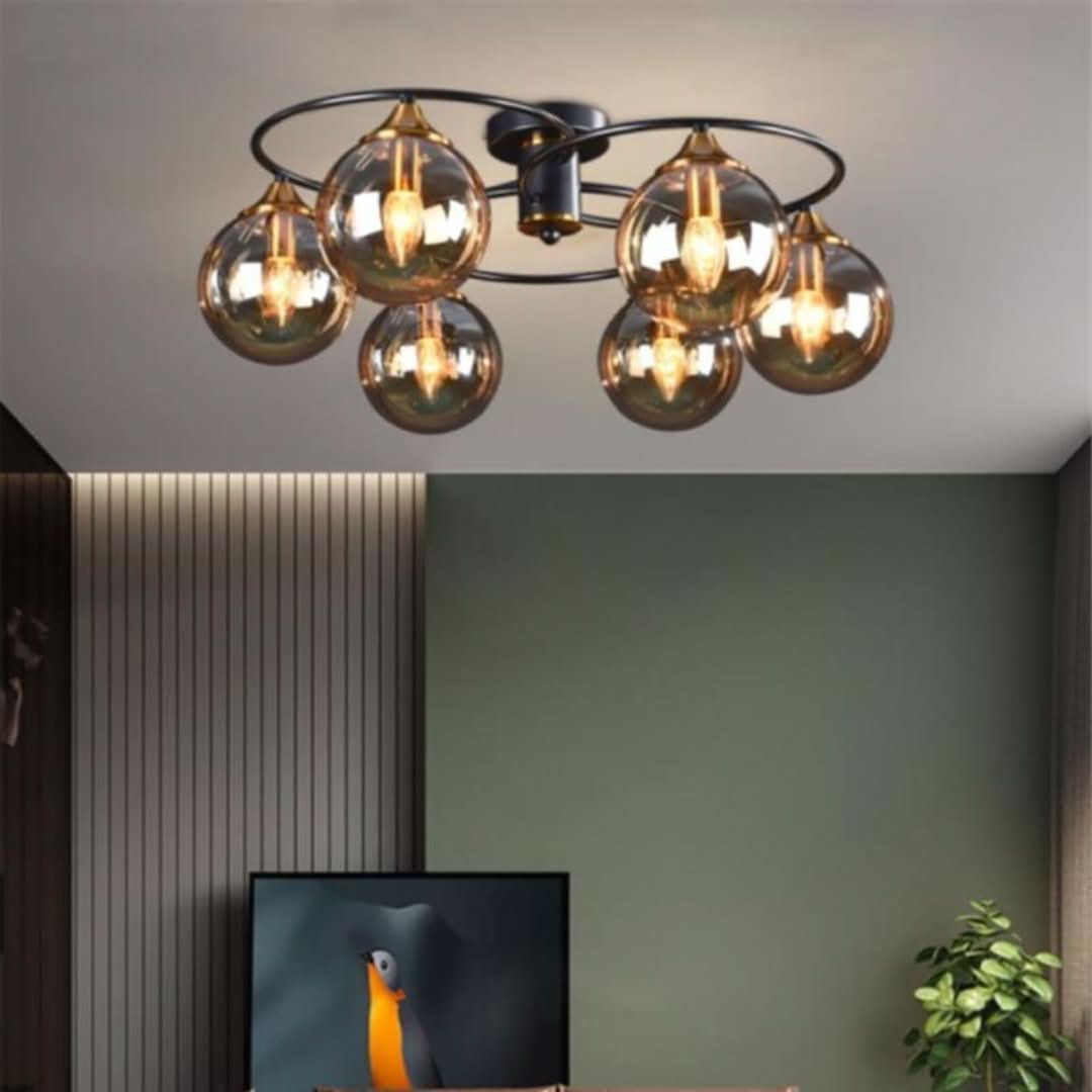 Lámpara de techo LED redonda de Valentina Vintage-ceiling lamps-VyFlair