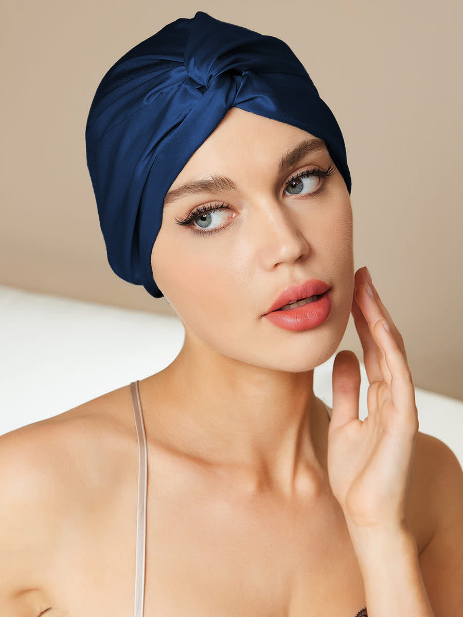 SilkRelax - Gorro de Seda Pura Casual para Sueño Nocturno