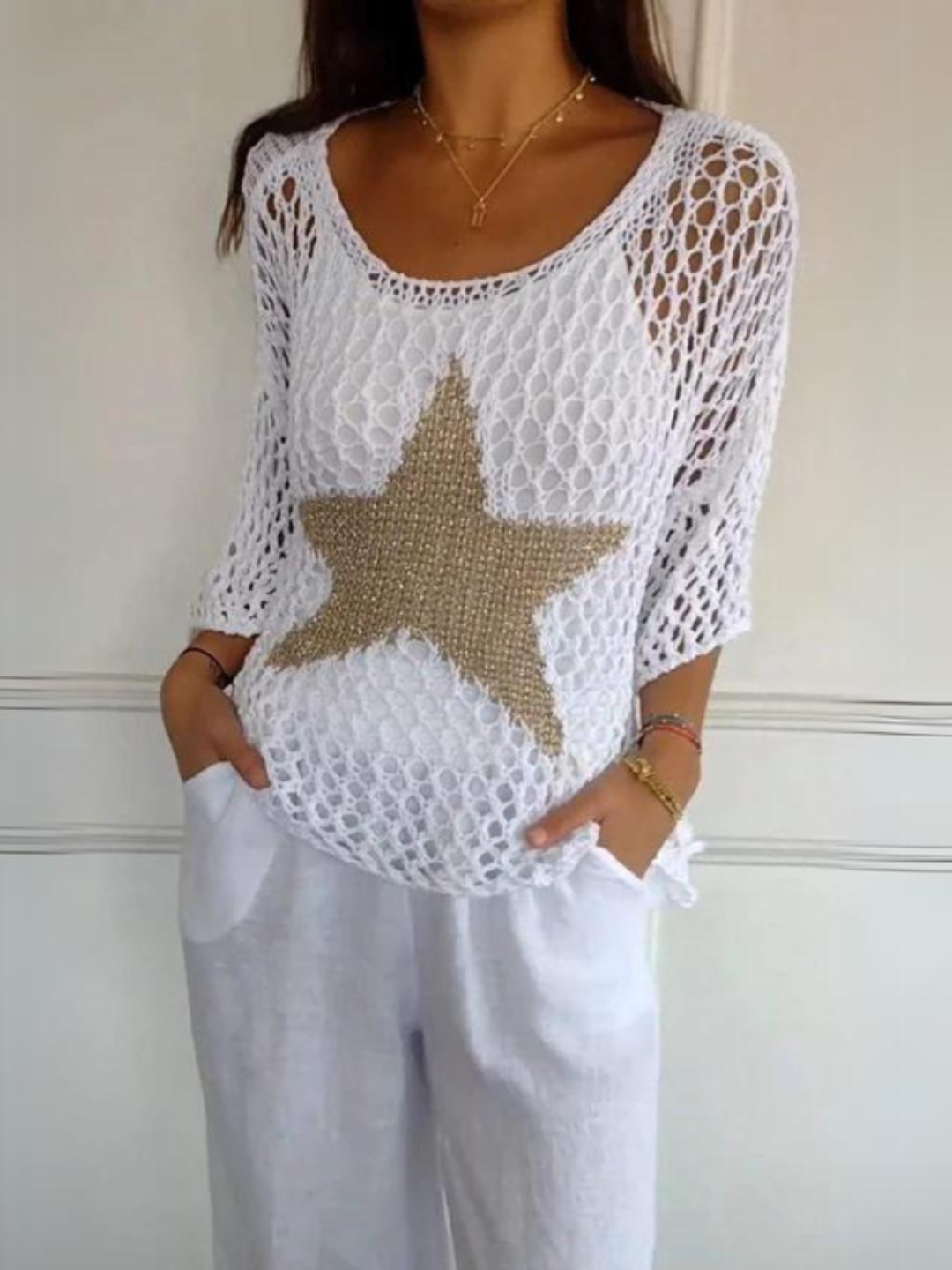 Casual Blouse - Cotton and Linen-Casual Blouse-VyFlair