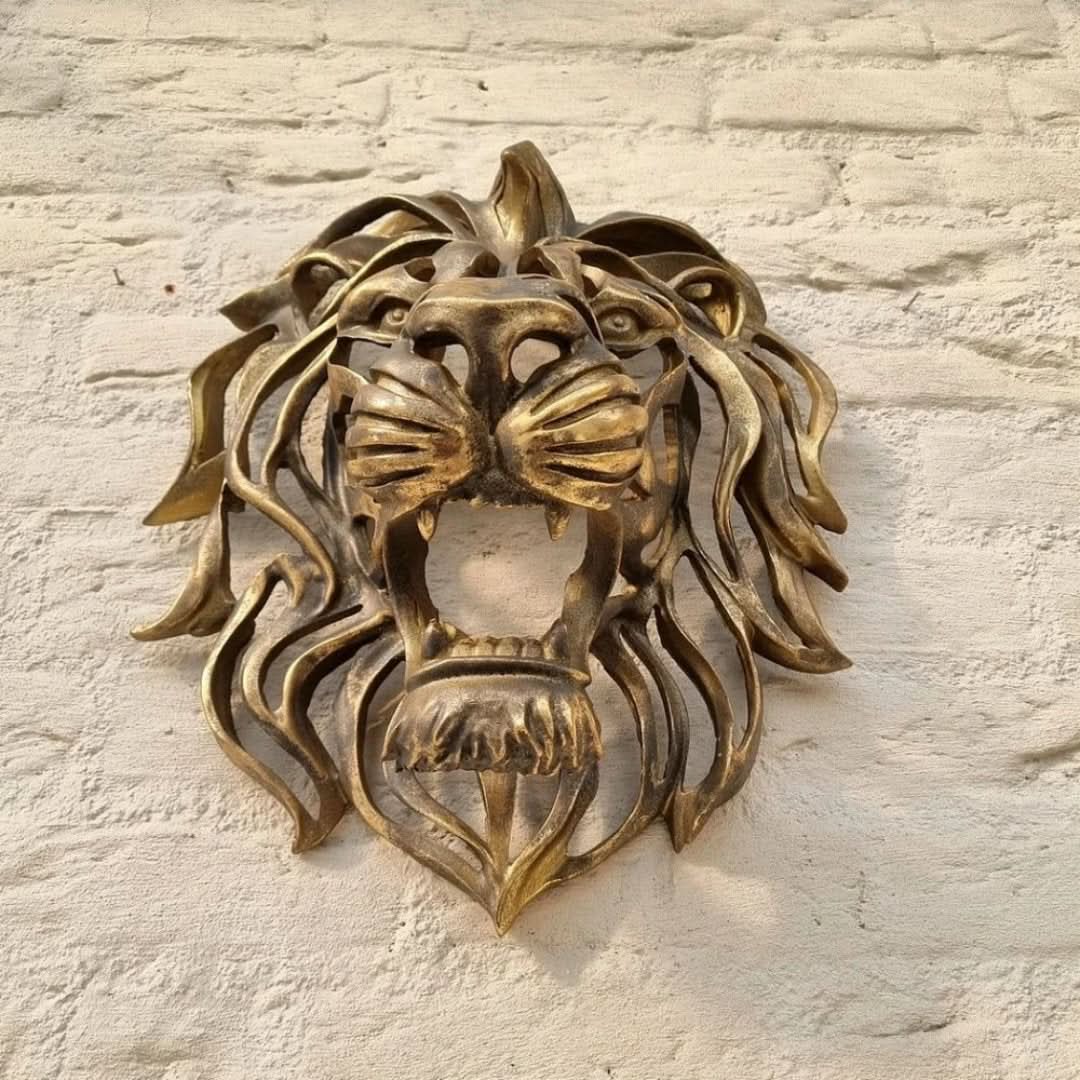Estatua del león del oro: el poder y la elegancia se fusionaron-decor-VyFlair