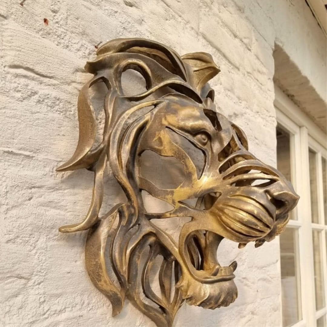 Estatua del león del oro: el poder y la elegancia se fusionaron-decor-VyFlair
