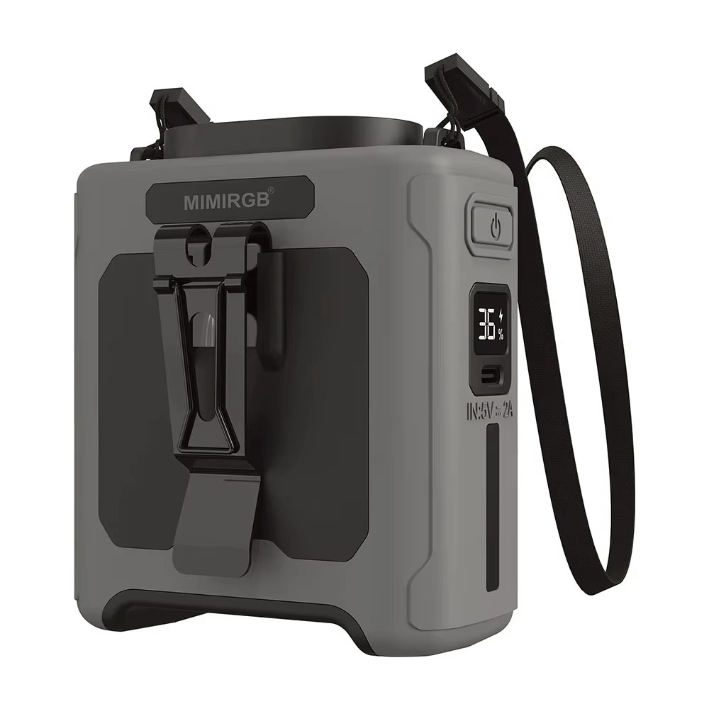 Ventilador de Cintura Portátil - Batería Externa - Linterna Integrada