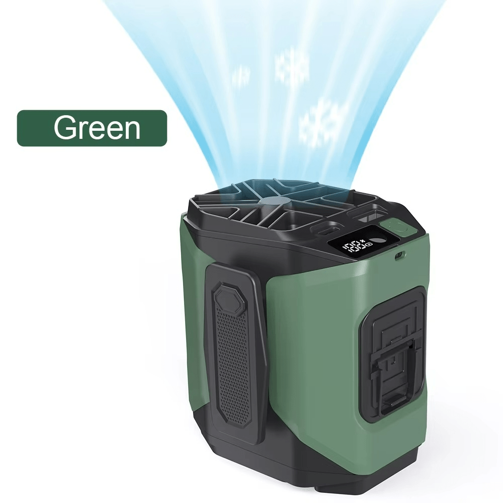Ventilador de Cintura Portátil - Batería Externa - Linterna Integrada