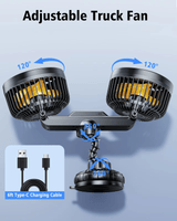 Ventilador Automóvil Doble Cabeza con Ventosa y Batería - VyFlair