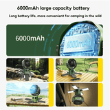 Ventilador Portátil Camping con Luz LED y Batería 6000mAh - VyFlair