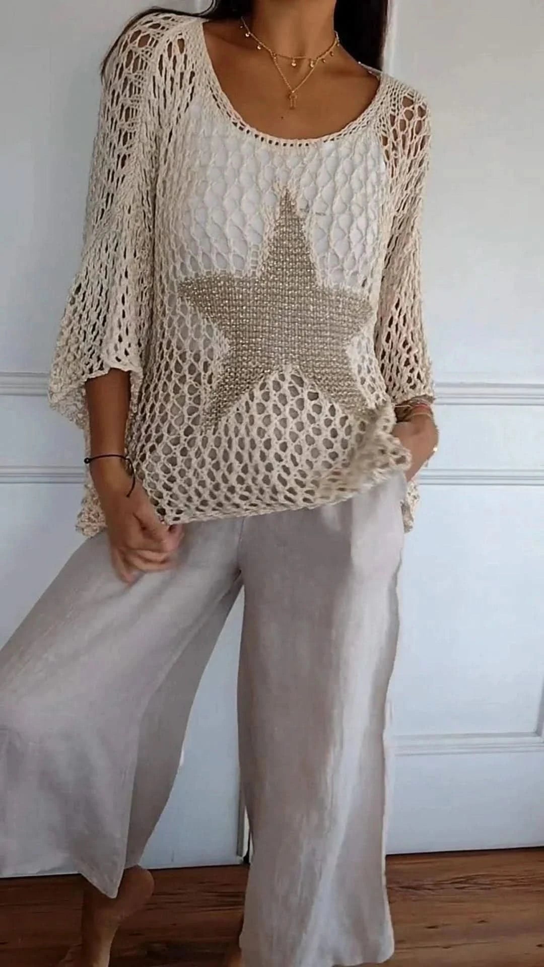 Casual Blouse - Cotton and Linen-Casual Blouse-VyFlair
