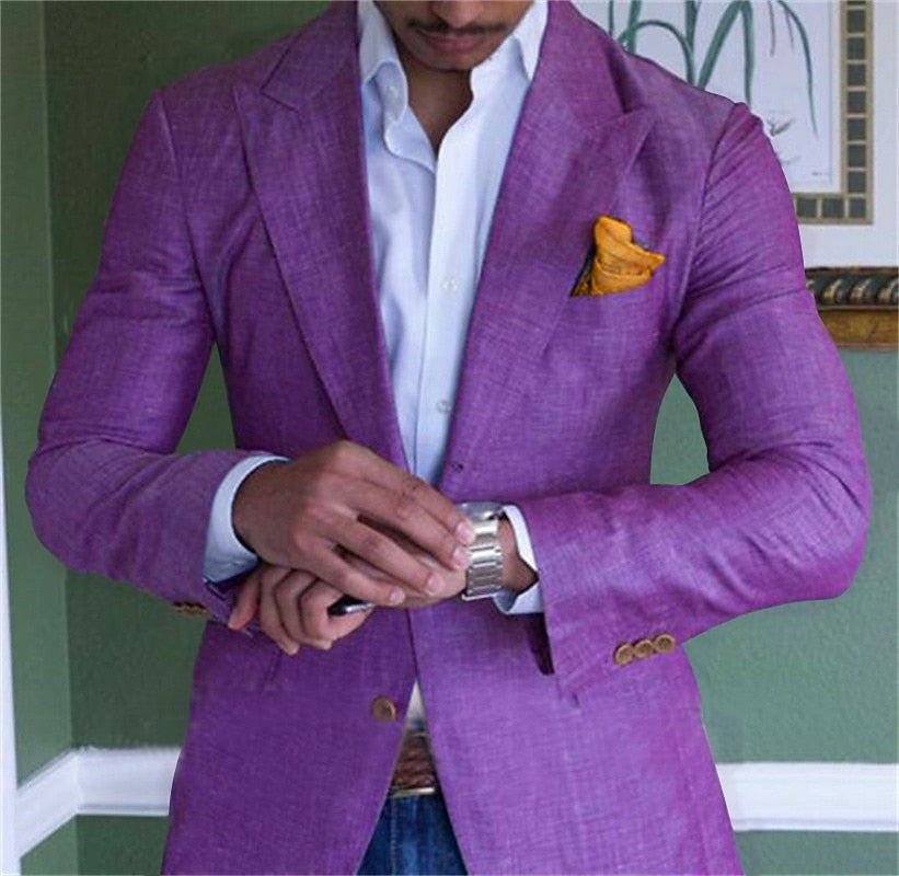 Chaqueta Blazer de Lino Cómoda para Hombre
