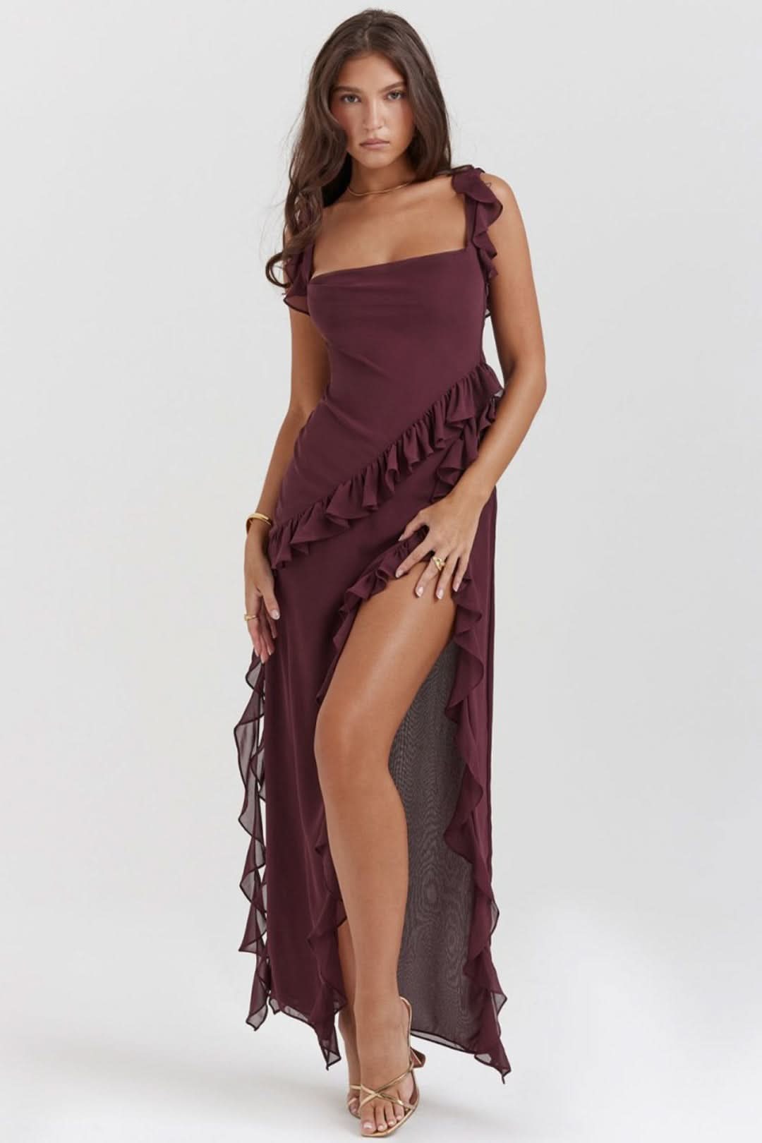 Elegante vestido largo-Long Dress-VyFlair