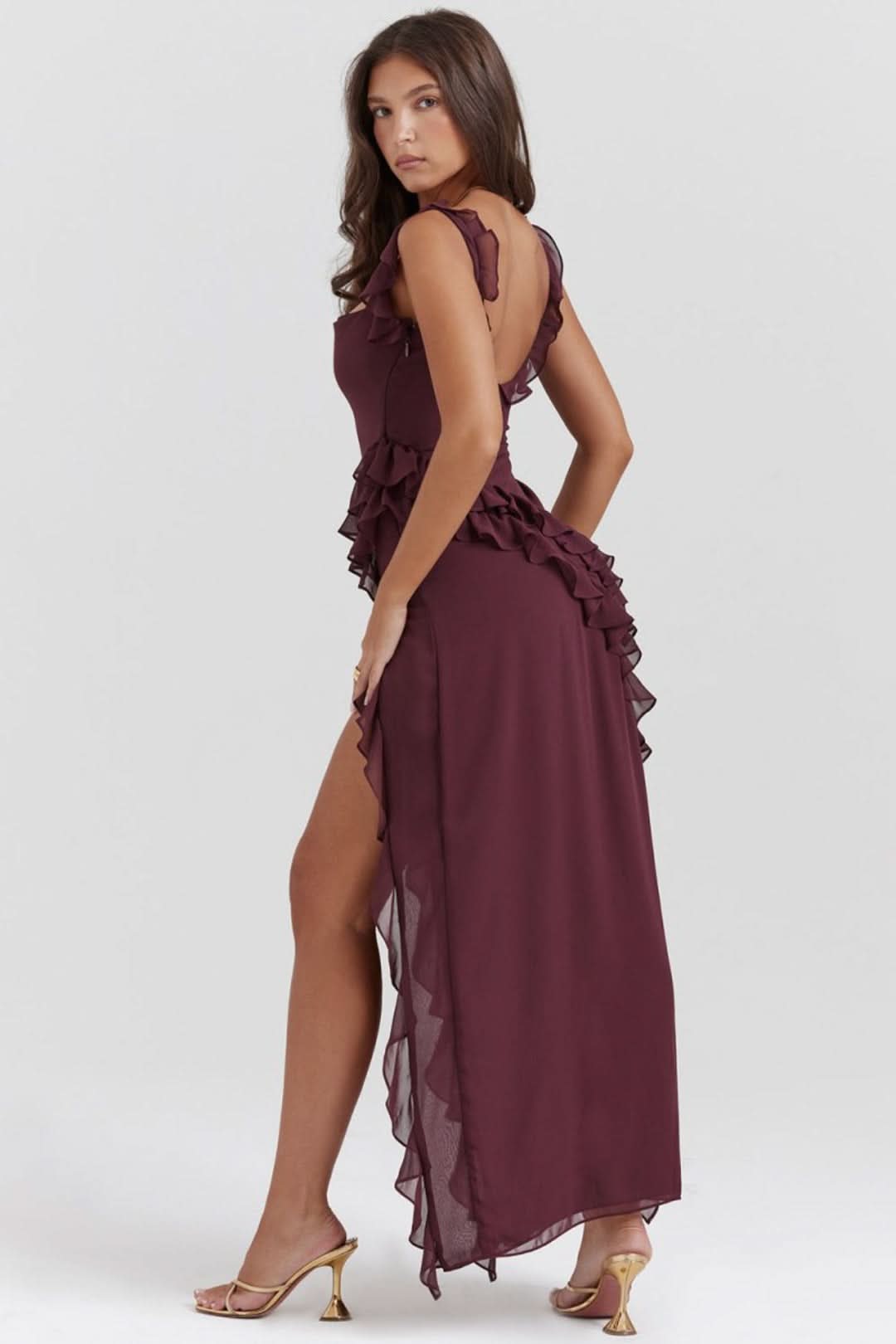 Elegante vestido largo-Long Dress-VyFlair