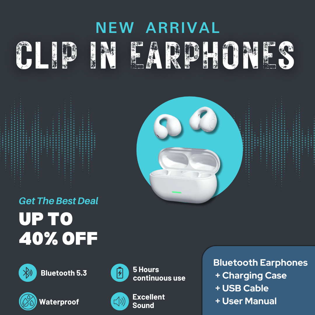 Clip en auriculares | Guía inalámbrica y ósea-Earphones-VyFlair