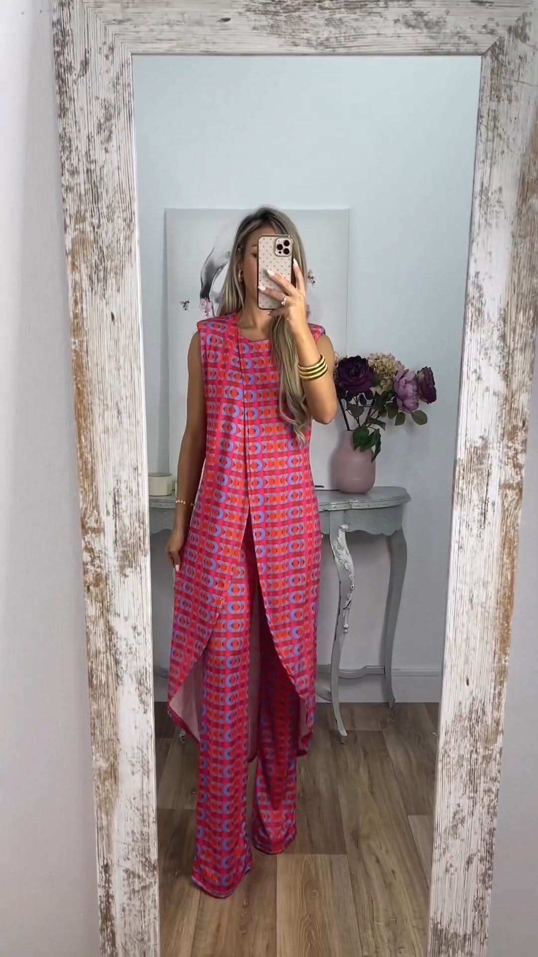 Bumala - traje cómodo impreso-comfy suit-VyFlair